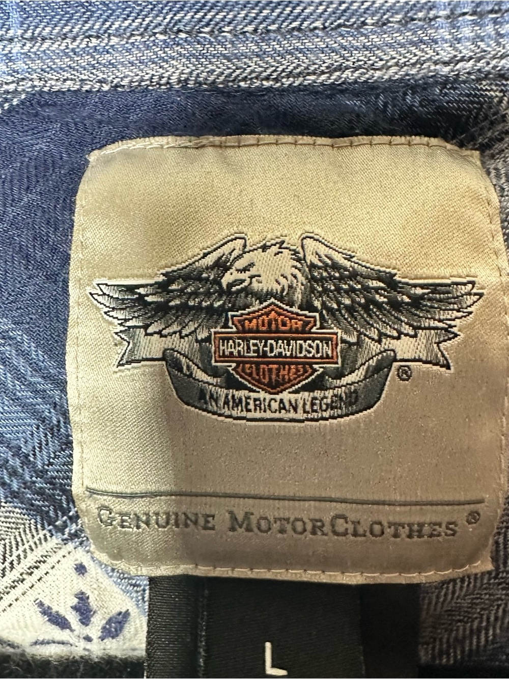 Harley Davidson Motorcycle Boho Button Down - Picture 5 of 7